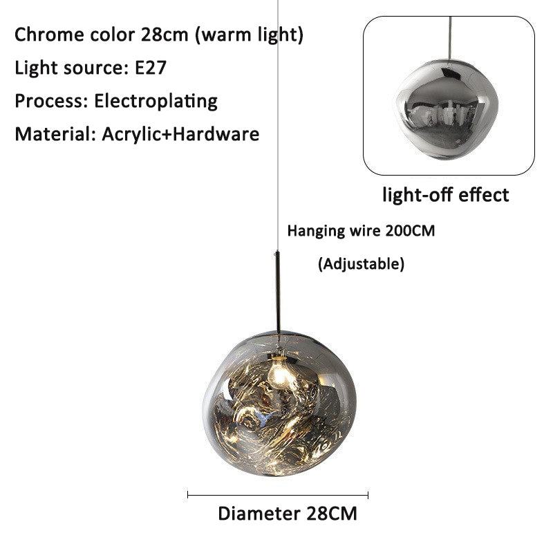 Restaurant Pendant Light Villa Loft Duplex Atrium Staircase Long Line Light Luxury Acrylic Living Room Pendant Light eprolo