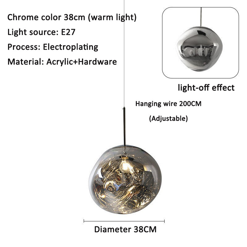 Restaurant Pendant Light Villa Loft Duplex Atrium Staircase Long Line Light Luxury Acrylic Living Room Pendant Light eprolo