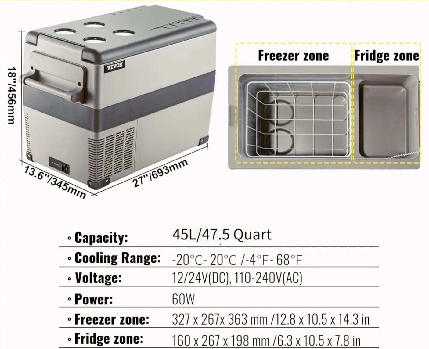 APP Control Portable Compressor Mini Fridge Freezer - Julia M LifeStyles