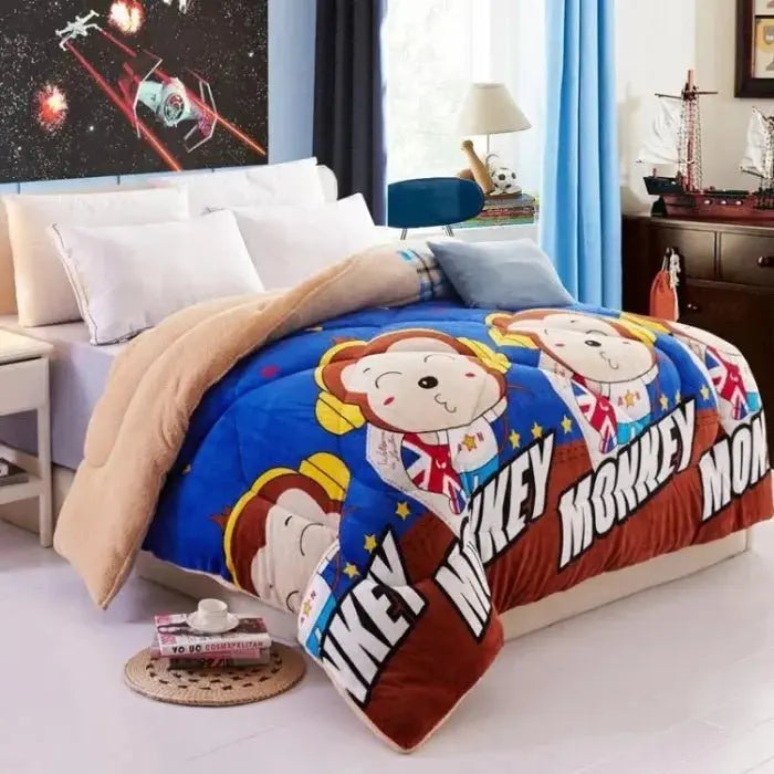 Thick Lambskin Warmth Retention Material Double Bed Winter Quilt - Julia M LifeStyles