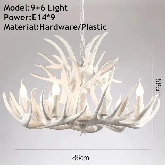 Retro Antler Resin Chandelier for Modern Dining & Living Spaces - Julia M LifeStyles