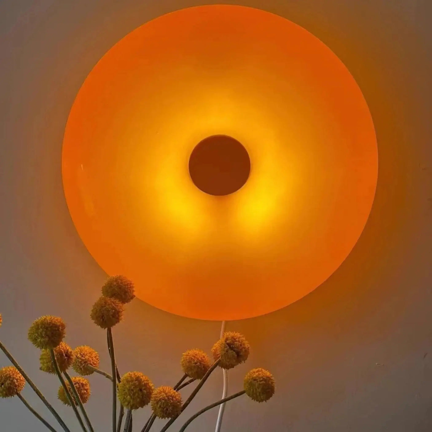 Julia M Lifestyles Retro Glass Wall Lamp đ - Modern Orange LED Fixture - Julia M LifeStyles