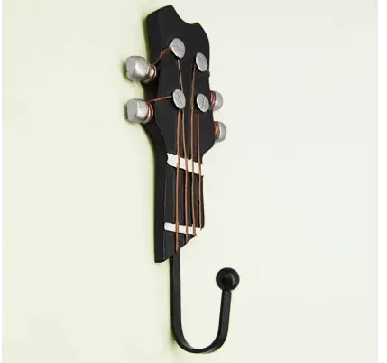 Retro 1 Pcs Guitar Heads Hooks Music Home Resin Clothes Hat Hanger Movie Wall Mounted Hook for Home Decoration - Julia M LifeStyles