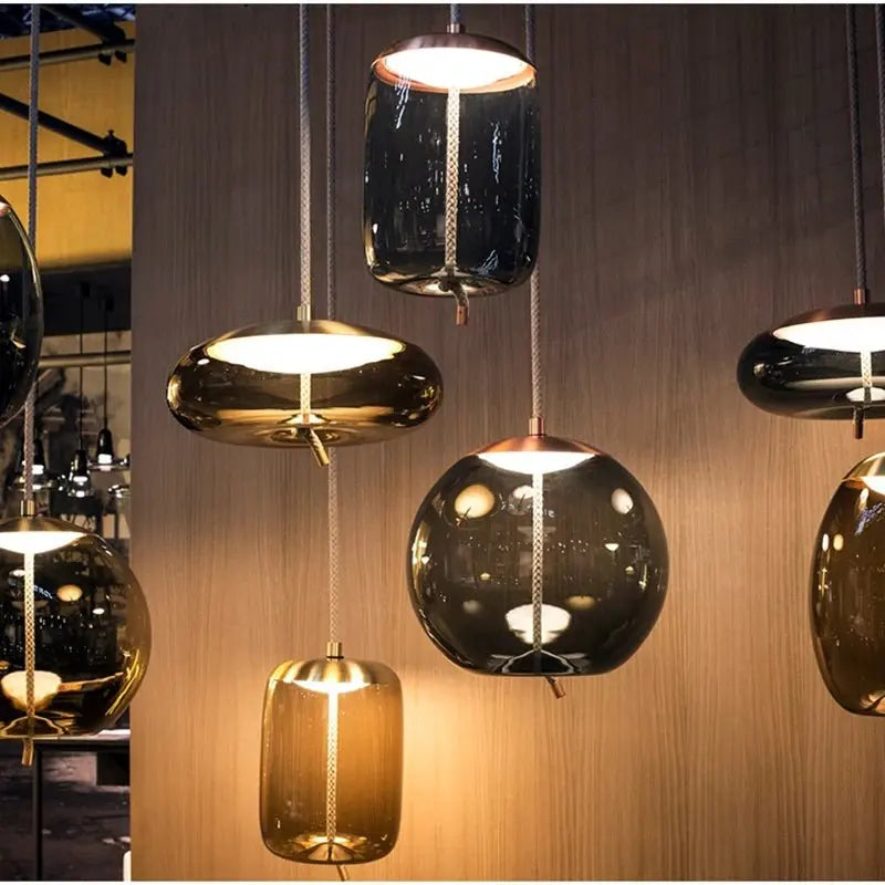 Scandinavian Pendant Light Brokis Glass Lamp Shade Bedside Nordic Luminaria Deco Bedroom Kitchen BROKIS Knot Pendant Lights - Julia M LifeStyles
