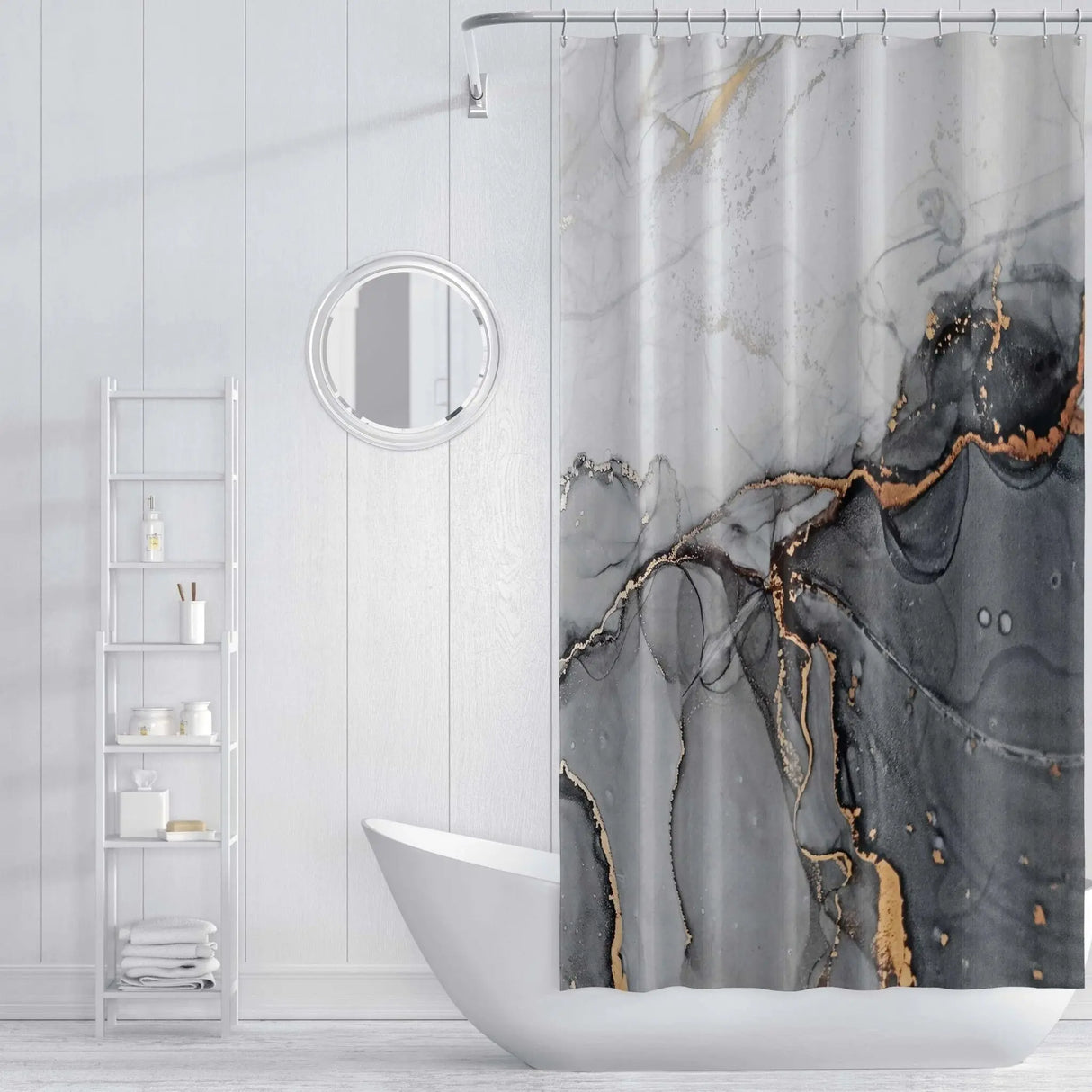 Luxury Marble Decorative Waterproof Shower Curtain - Julia M LifeStyles