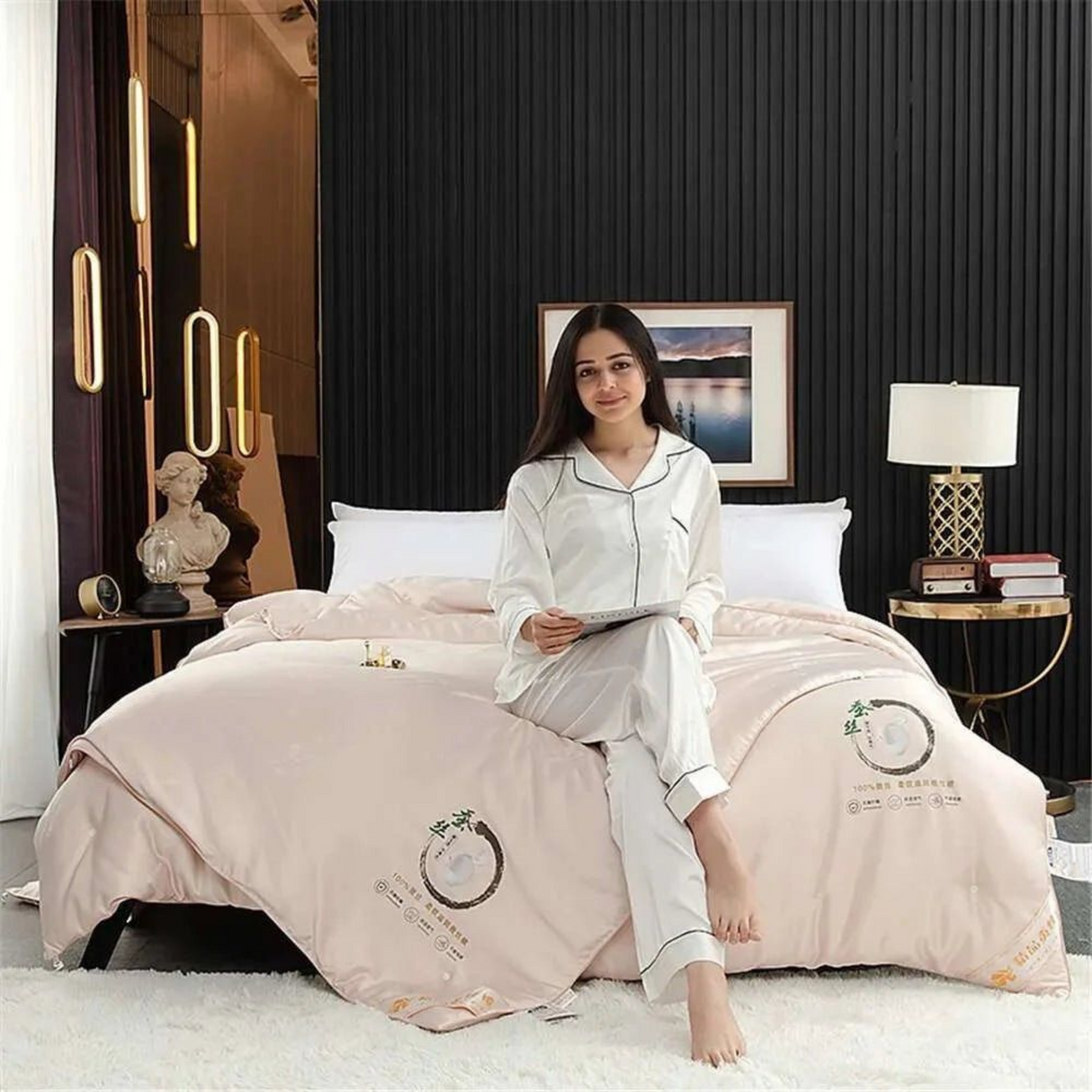 Julia M Home & Kitchen Luxury 100% Natural Silk Comforter Julia M Home & Kitchen