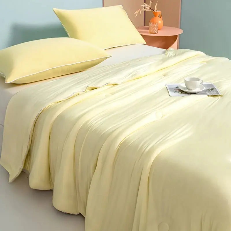 Julia M Lifestyles Luxury Ice Silk Quilt - Breathable Bedspread for Queen & King Size Beds - Julia M LifeStyles