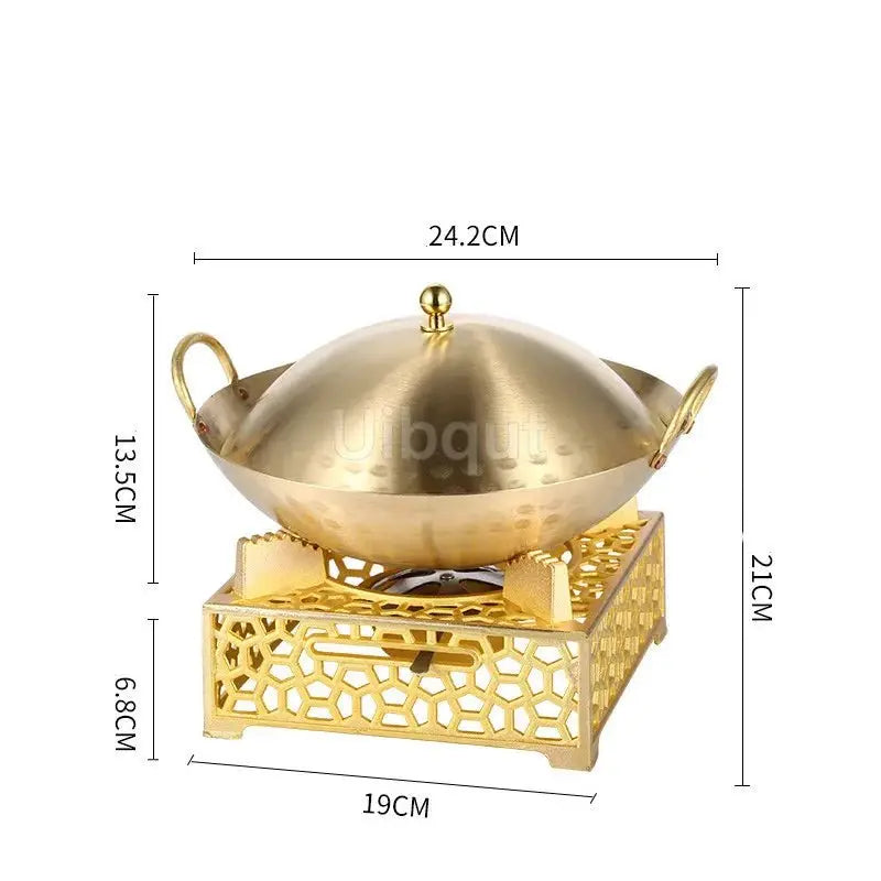 Single Person Eco-Friendly Copper Hotpot with Solid Alcohol Furnace - Julia M LifeStyles