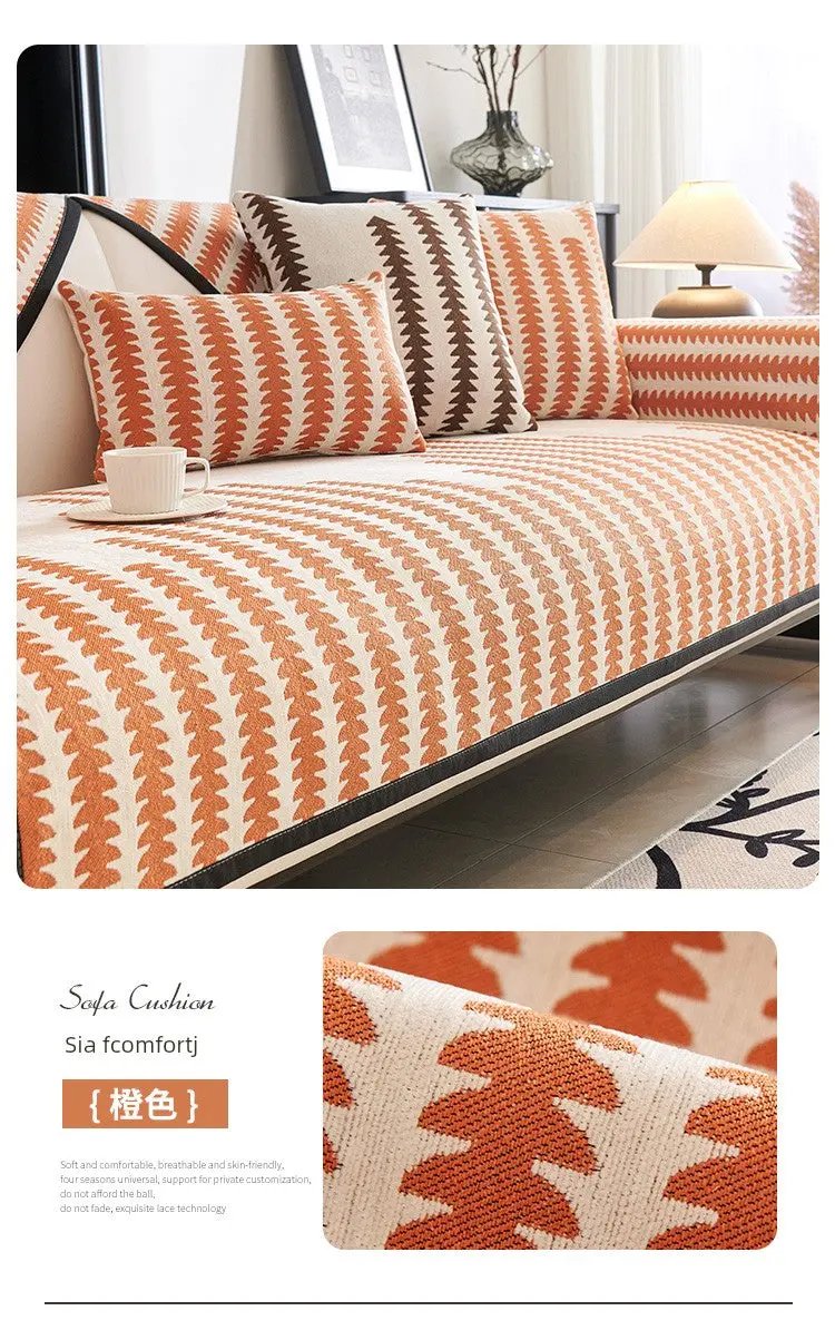 Scandinavian Chenille Non-Slip Sofa Cover Julia M Home & Kitchen