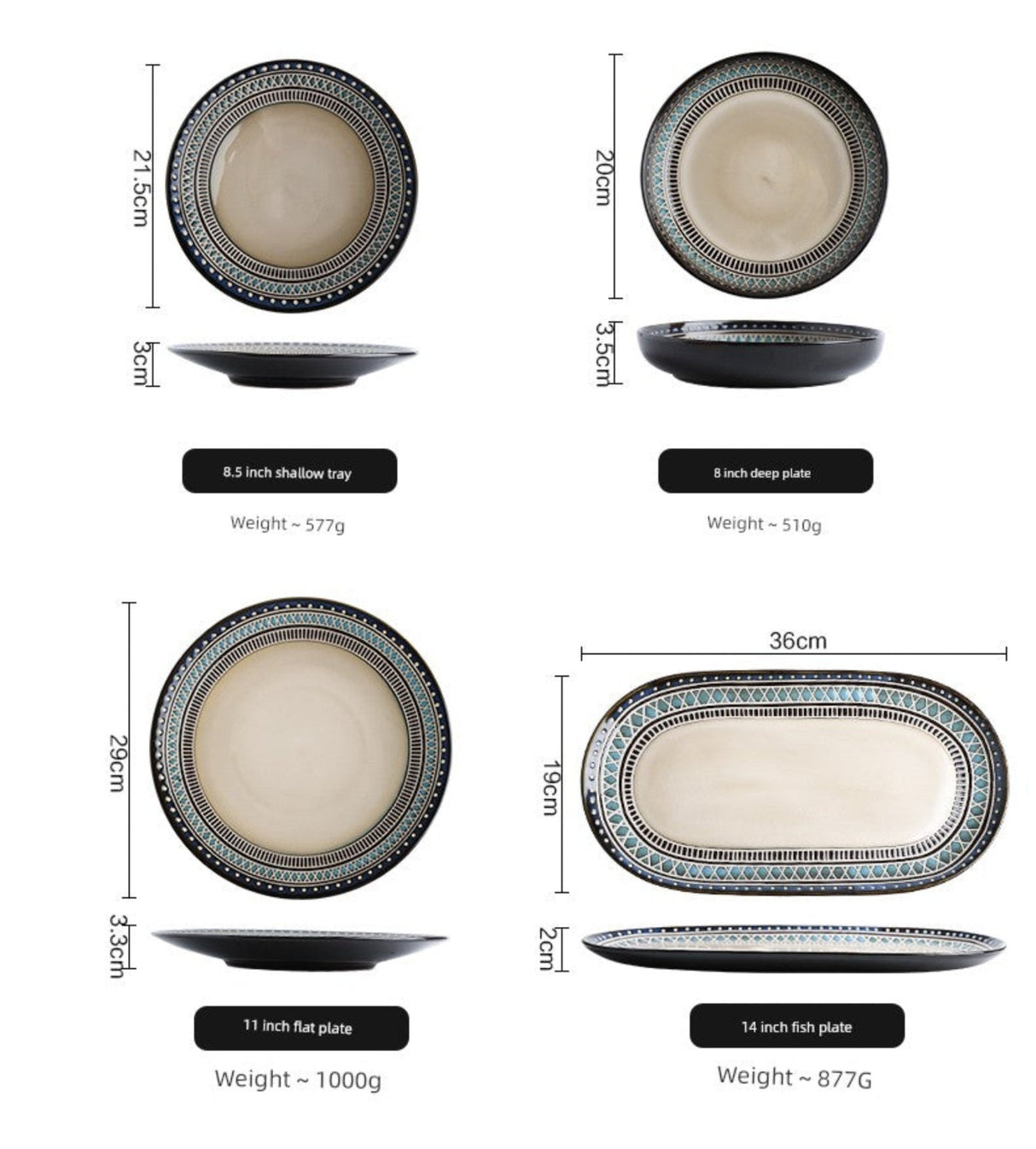 Shed Retro Domestic Stylish Steak Plate Ceramic Bowl - Julia M LifeStyles