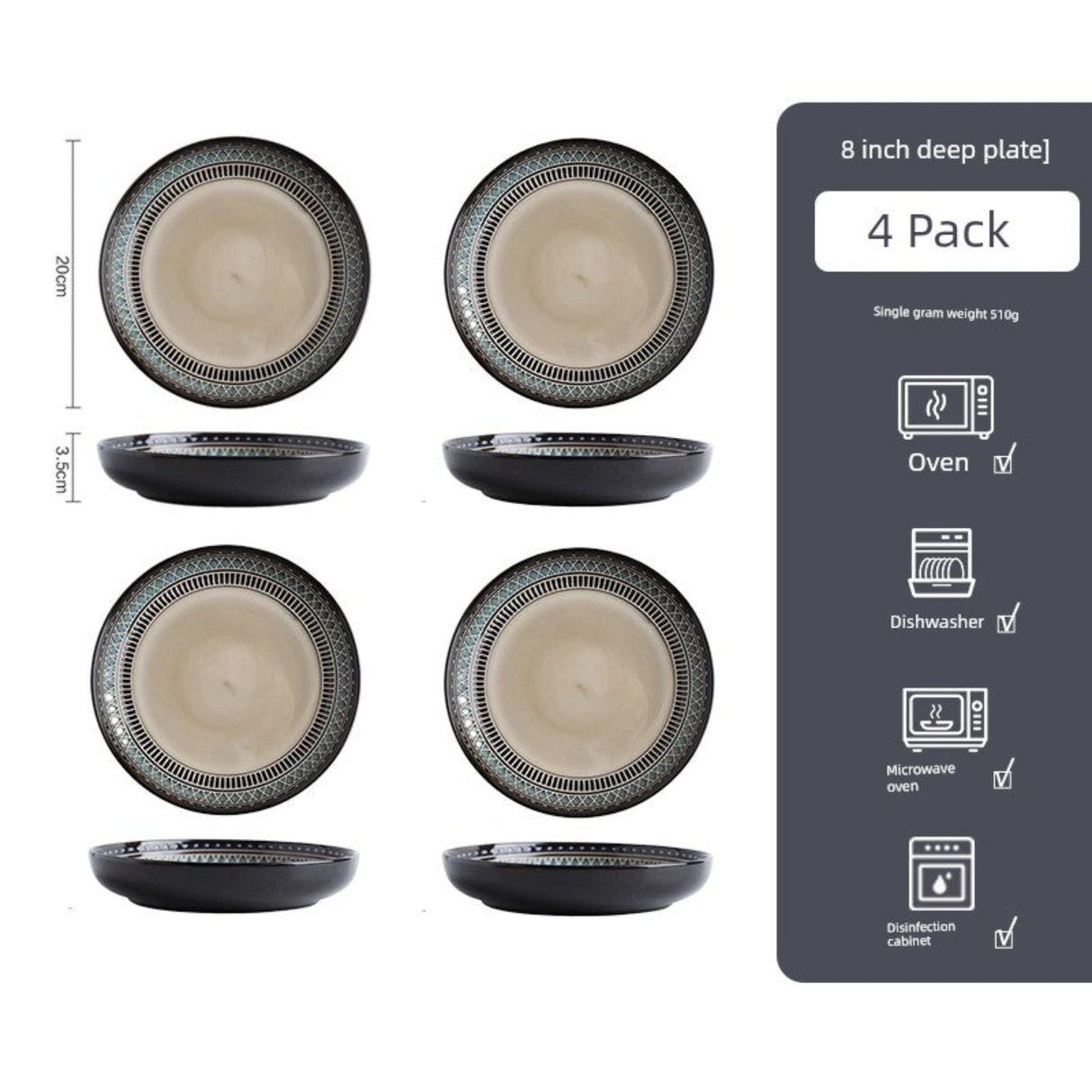 Shed Retro Domestic Stylish Steak Plate Ceramic Bowl - Julia M LifeStyles