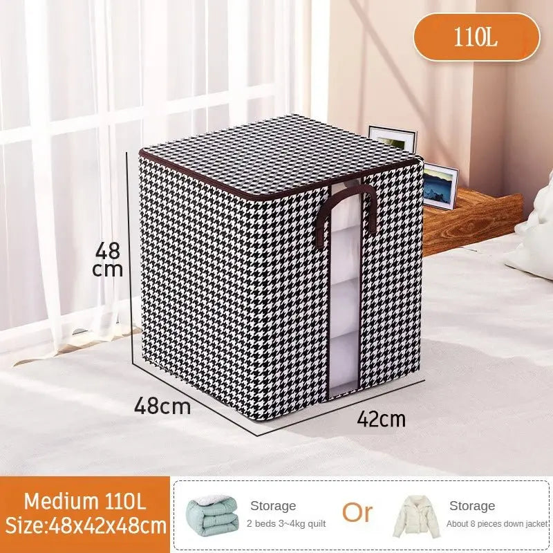 Nonwoven Quilt Cotton Storage Bag Home Organization Household Clothes Large Capacity Organizer Packing Organizing Side Window - Julia M LifeStyles