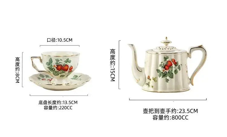 Elegant White & Gold Bone China Teapot and Mug Set for 3 - Julia M LifeStyles