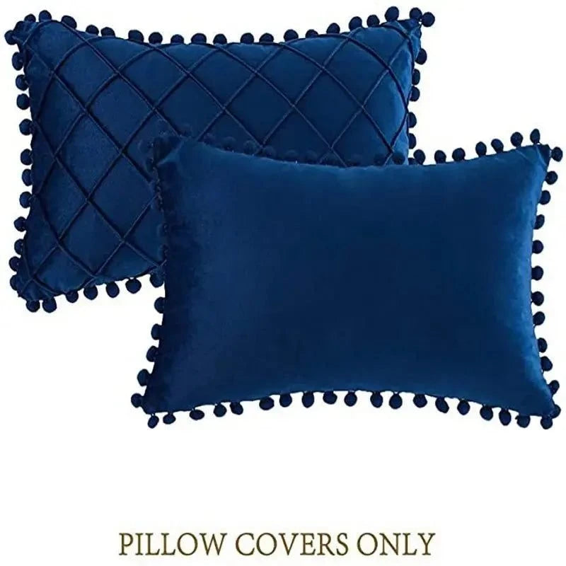 Retro Ear Pillow Living Room Sofa Solid Color Tassel Cushion Without Core Bed Big Pillow Waist Back Office Chair - Julia M LifeStyles