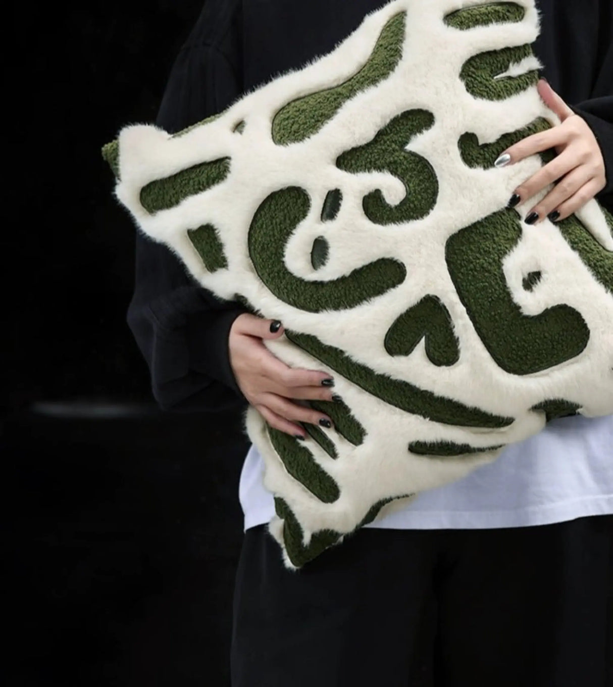 Modern Minimalist Ins Style Cream Style Pillow Classy Green Abstract Graphic Accessible Luxury Classy Hotel Sofa Cushion - Julia M LifeStyles