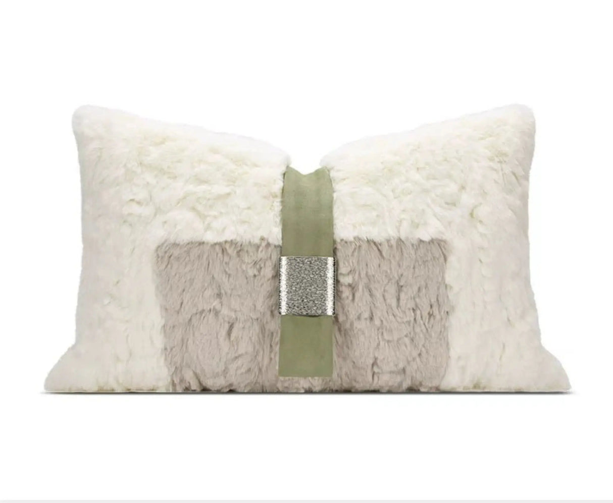 Modern Minimalist Ins Style Cream Style Pillow Classy Green Abstract Graphic Accessible Luxury Classy Hotel Sofa Cushion - Julia M LifeStyles