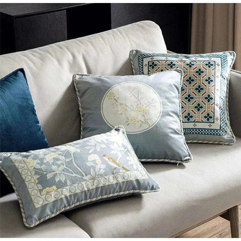 Floral Camellia Velvet Cushion Cover - Julia M LifeStyles