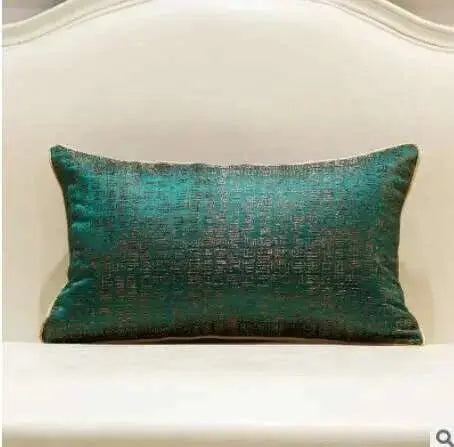 Blue Gold Jacquard Cushion Cover - Julia M LifeStyles