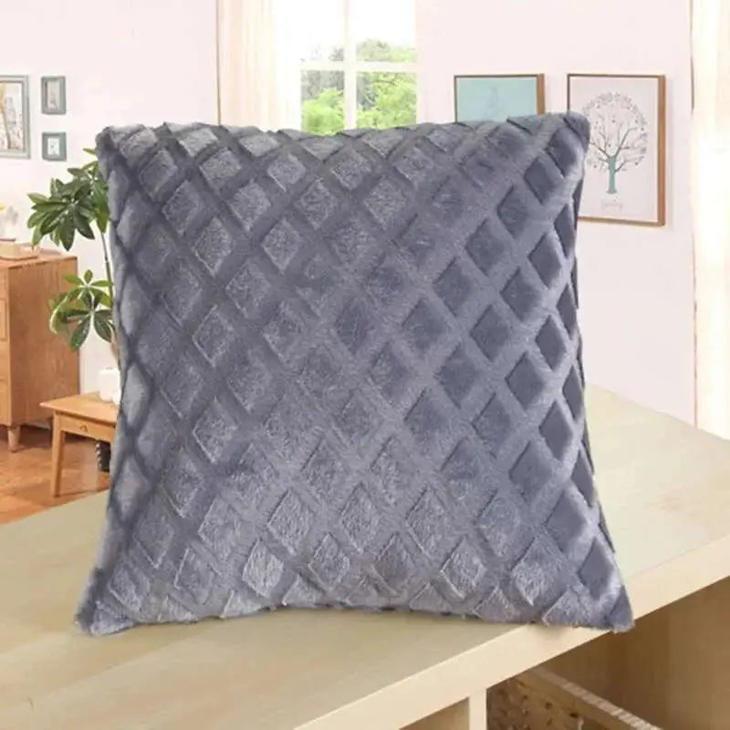 Luxury Golden Plush Fur Cushion Cover - Julia M LifeStyles
