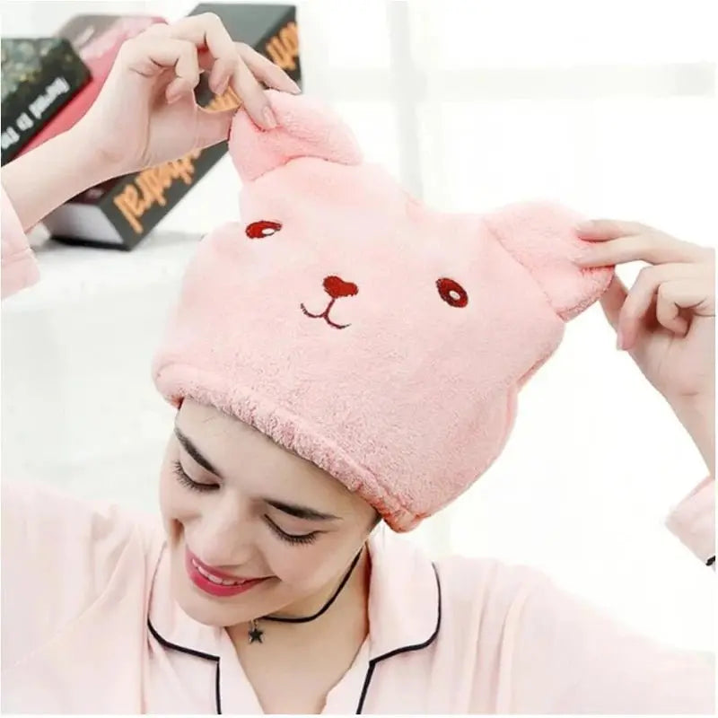 Ladies' Stripe Quick-Dry Hair Towel & Bath Cap - Julia M LifeStyles