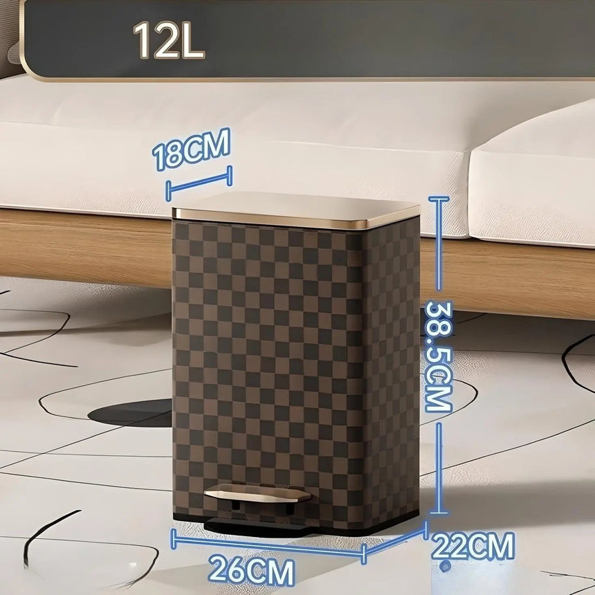 Luxury Metal Kitchen Trash Bin - Free Shipping & Foot Pedal Operated - Julia M LifeStyles