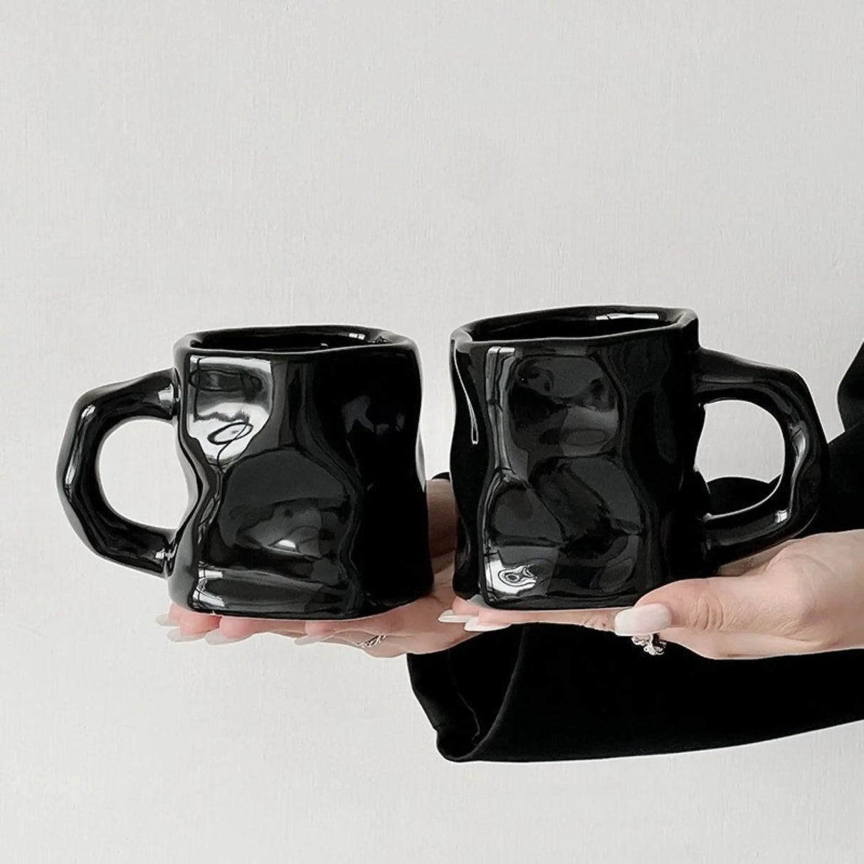 Twist Design Ceramic Couple Mugs - Perfect for Coffee Lovers - Julia M LifeStyles