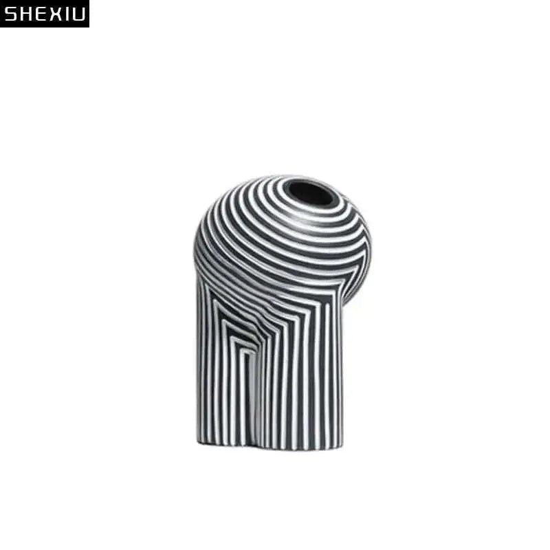 Resin Zebra Texture Vase: Modern Home Decor - Julia M LifeStyles