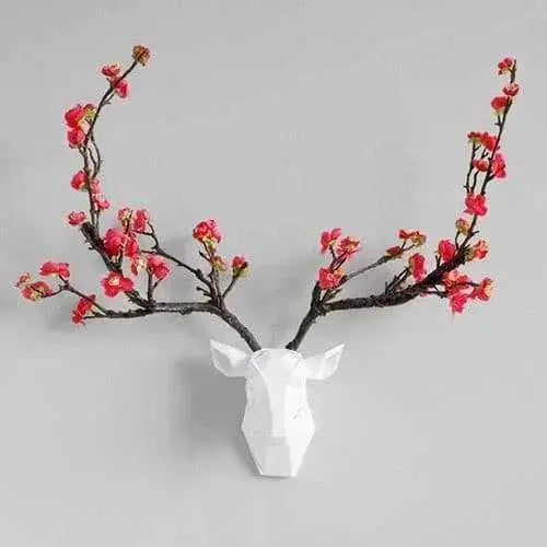Deer Head 3d Wall Decor Resin Statue Christmas ornaments Accessories - Julia M LifeStyles