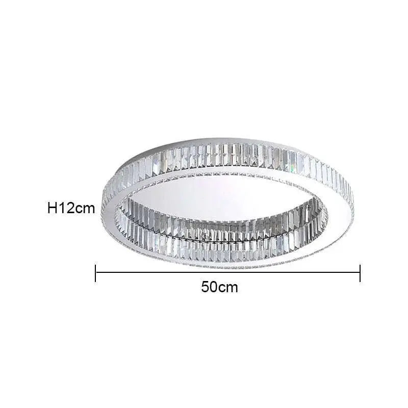 Modern Simple Crystal Circle Lamp Ceiling Chandelier - Julia M LifeStyles