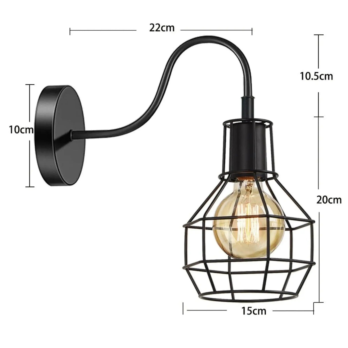 Nordic Vintage Industrial Wall Light Fixture - Julia M LifeStyles