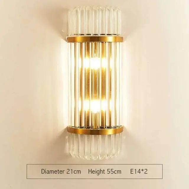 Modern Light Luxury Crystal Gold Wall Lamps - Julia M LifeStyles
