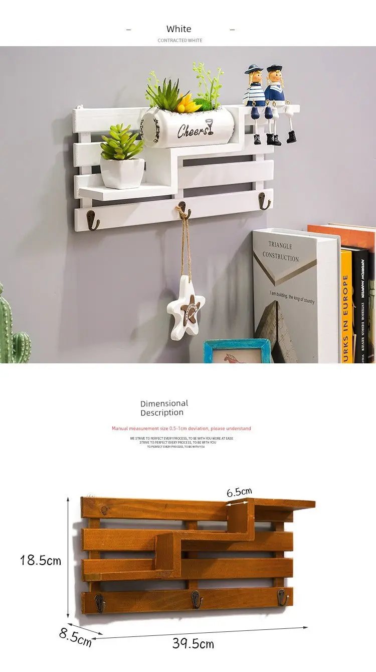 Rustic Wall-Mounted Key Storage Shelf by Julia M Home & Kitchen - Julia M LifeStyles
