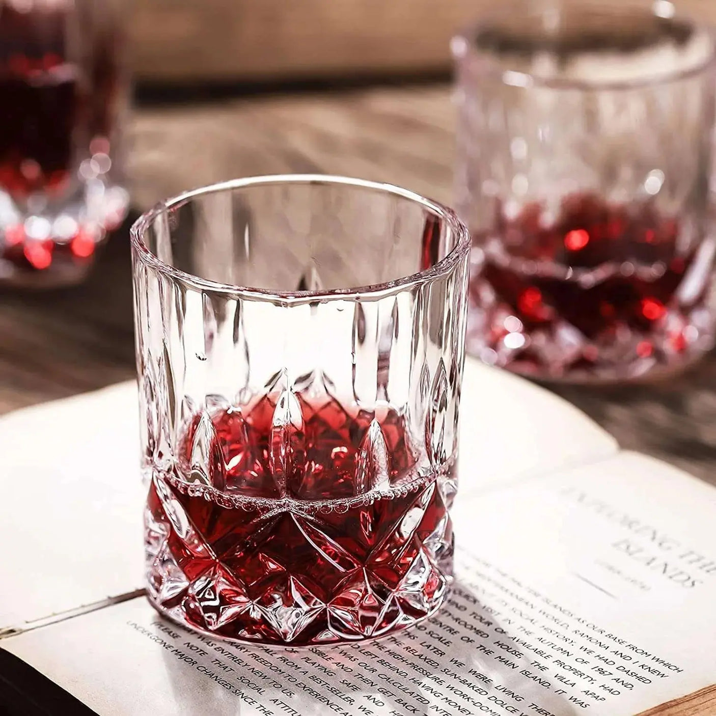 Vintage Crystal Whiskey Glasses - Unique Bourbon & Cocktail Glassware - Julia M LifeStyles