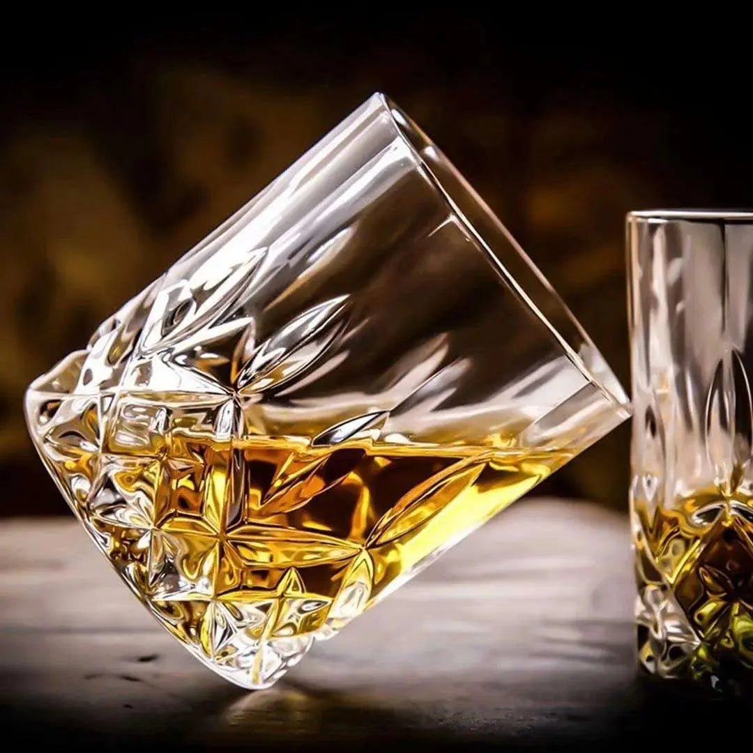 Vintage Crystal Whiskey Glasses - Unique Bourbon & Cocktail Glassware - Julia M LifeStyles