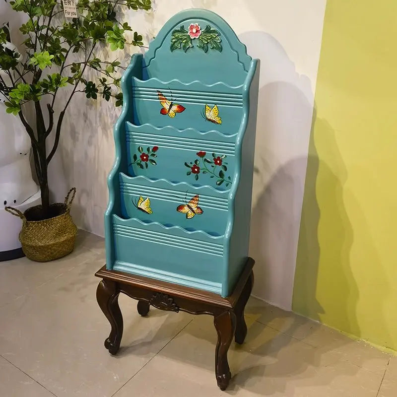 American Country Wooden Magazine and Book Storage Shelf - Julia M LifeStyles