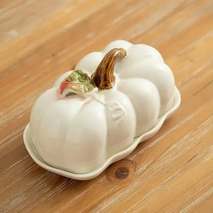 Cute and Novel Pumpkin with Lid Ceramic Dining Plate Snack Plate Kitchen Utensils Restaurant Utensils New Year's Festival Gifts - Julia M LifeStyles