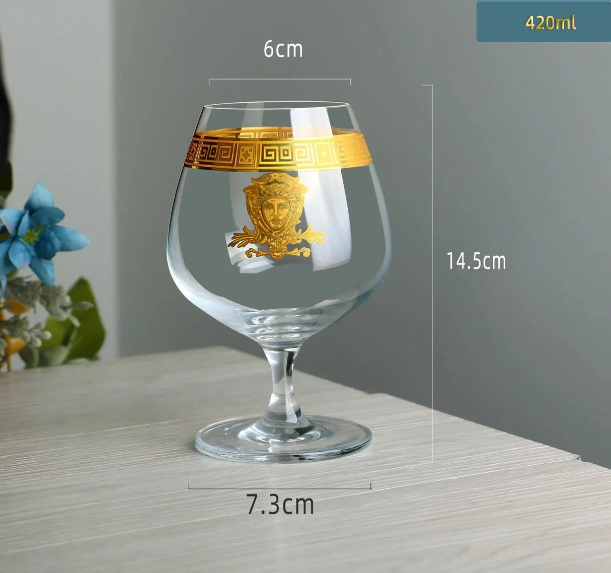 Nordic Gold Edge Elegant Crystal Goblet - Julia M LifeStyles