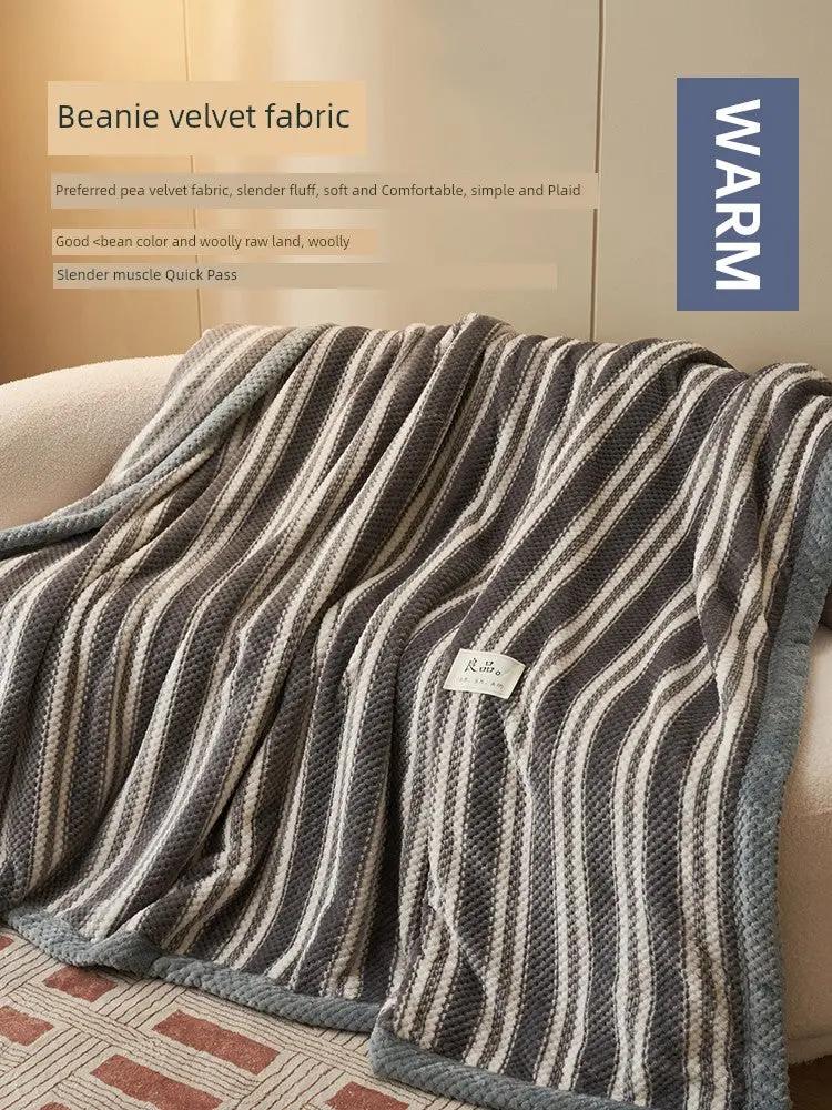 Grace Beanie Coral Fleece Winter Blanket for Cozy Comfort - Julia M LifeStyles