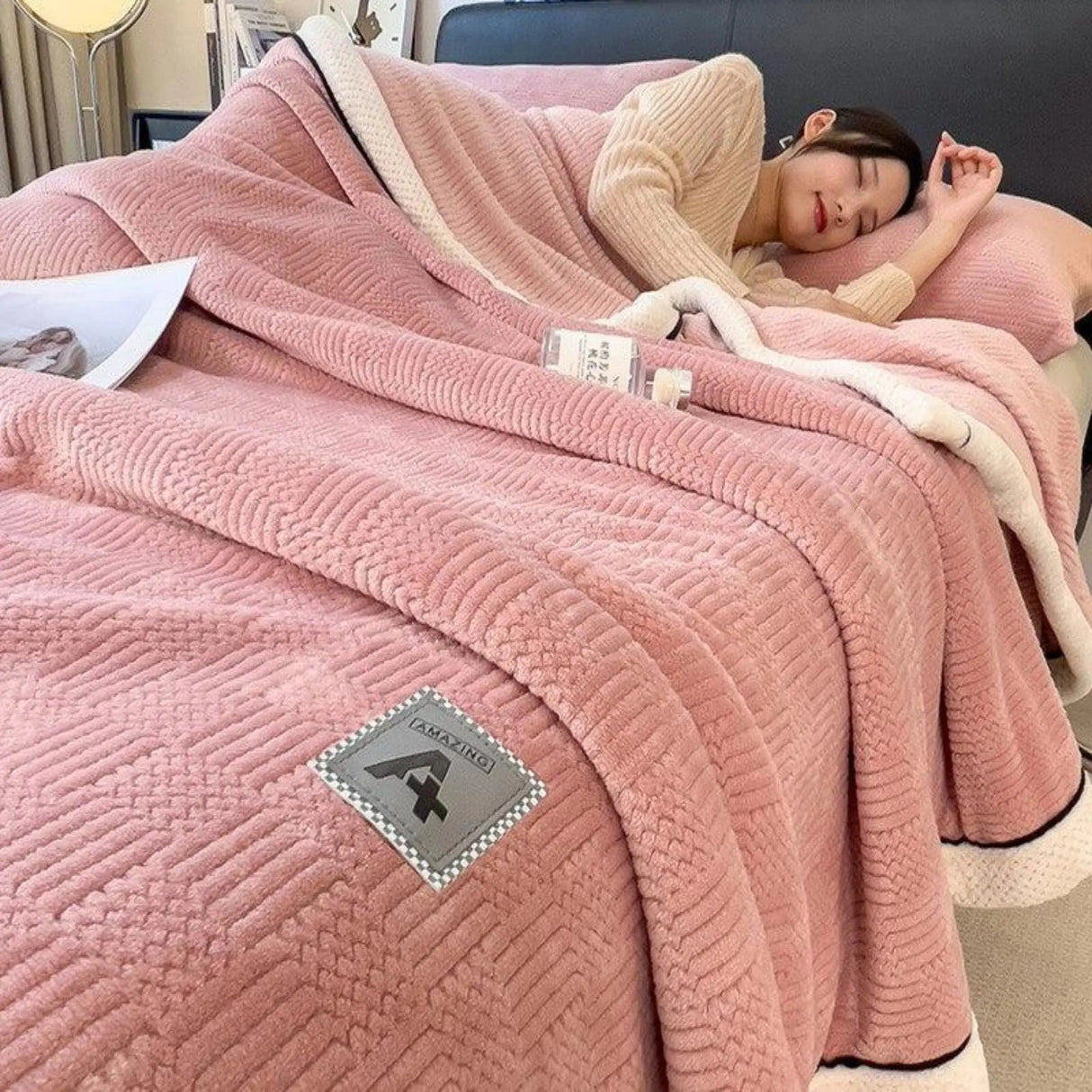 Grace Beanie Coral Fleece Winter Blanket for Cozy Comfort - Julia M LifeStyles