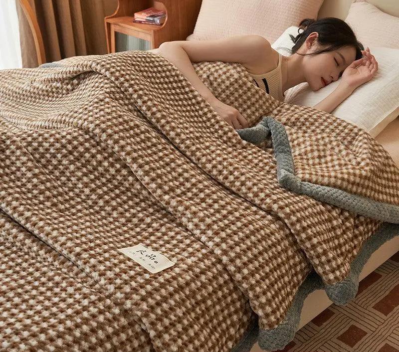 Grace Beanie Coral Fleece Winter Blanket for Cozy Comfort - Julia M LifeStyles