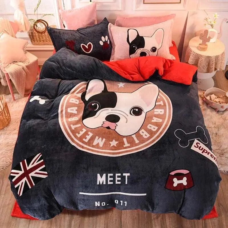 Double-Sided Flannel Fleece Bedding Set - Julia M LifeStyles