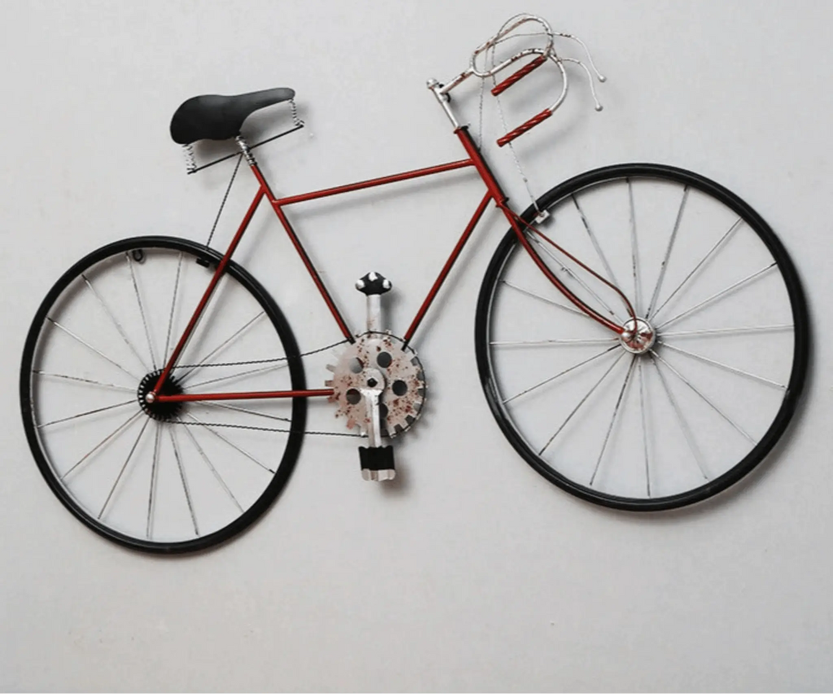 Retro Industrial Wrought Iron Bicycle Wall Hanging Decor - Julia M LifeStyles