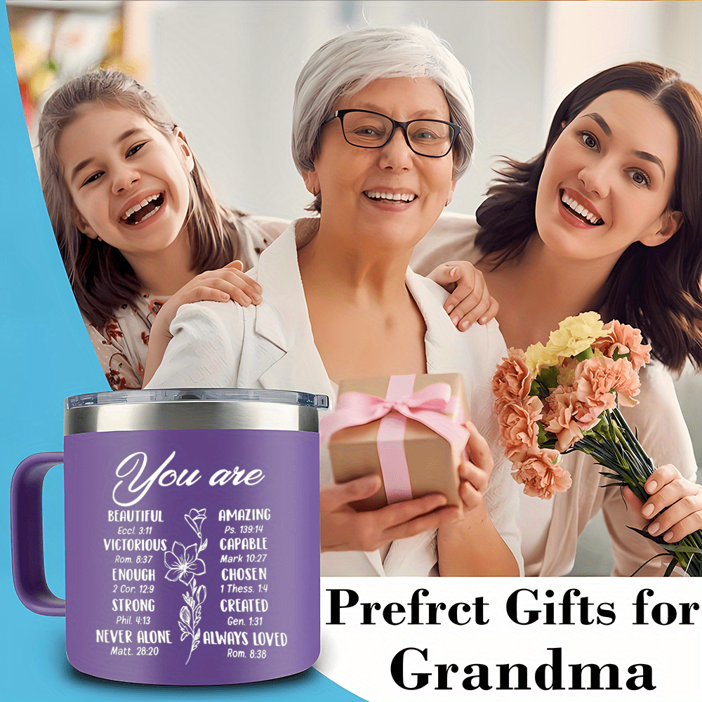 Elegant 14oz Stainless Steel Insulated Coffee Mug with Handle Julia M LifeStyles