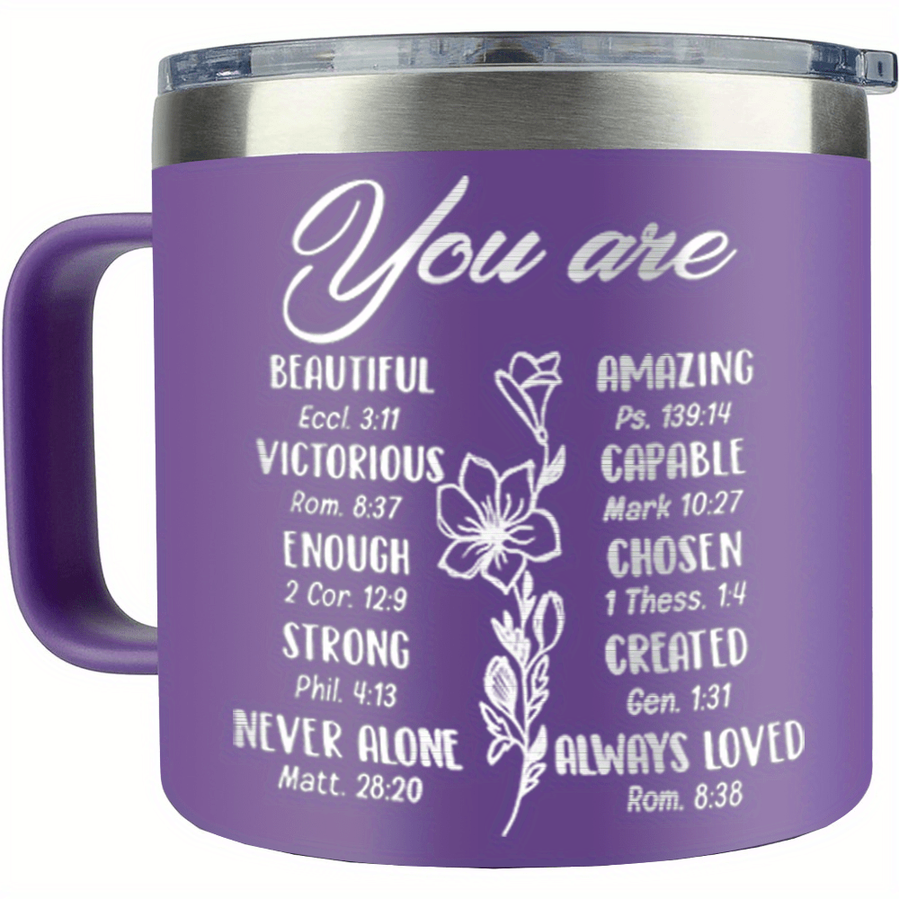 Elegant 14oz Stainless Steel Insulated Coffee Mug with Handle Julia M LifeStyles