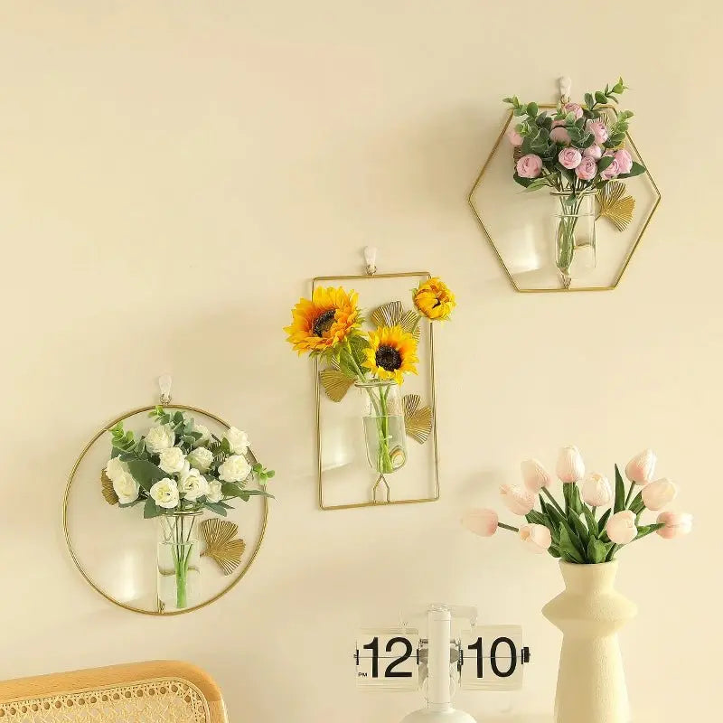 Scandinavian Style Hand-Painted Artificial Flower Wall Decor by Julia M - Julia M LifeStyles