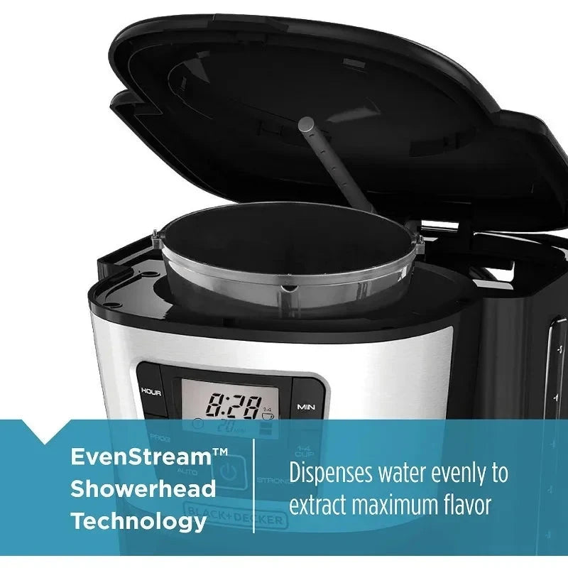 BLACK DECKER 12-Cup Thermal Coffee Maker, Digital Controls, Even Stream Showerhead, Thermal Carafe, Easy Cleaning Julia M LifeStyles