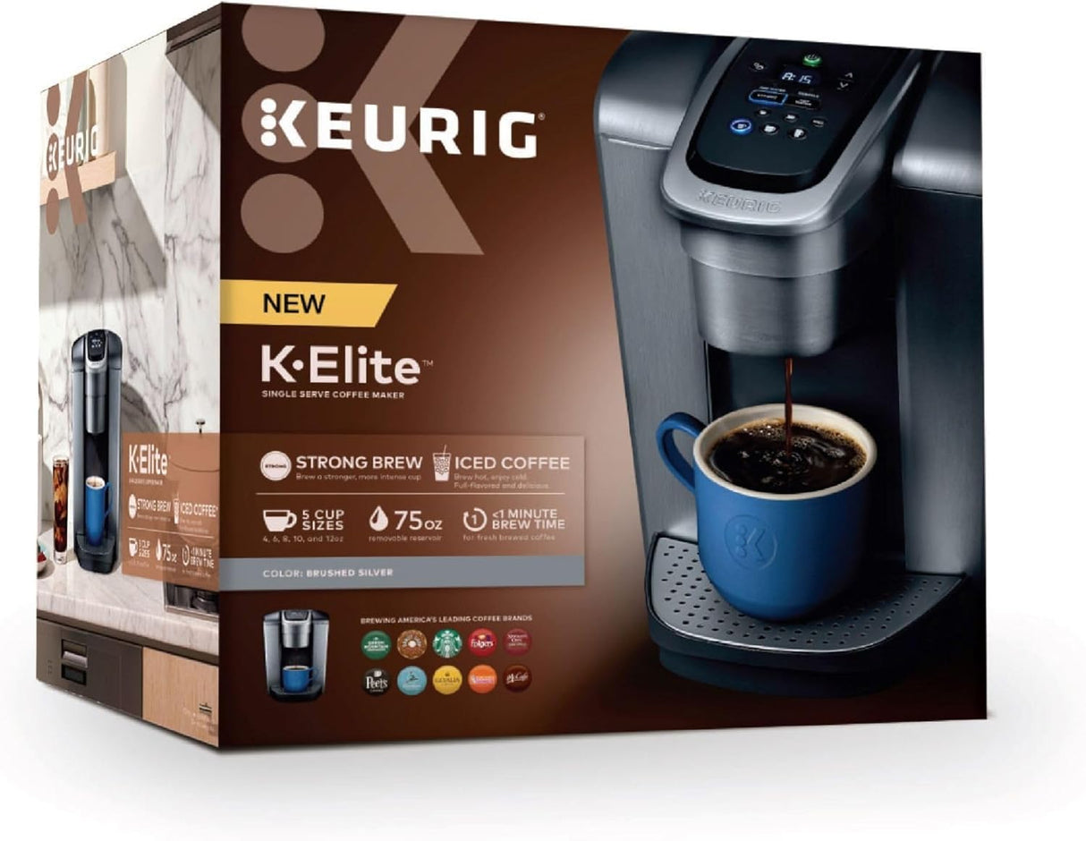 Keurig K-Elite Single Serve K-Cup Pod Coffee Maker, with Strength and Temperature Control, Iced Coffee Capability Julia M LifeStyles