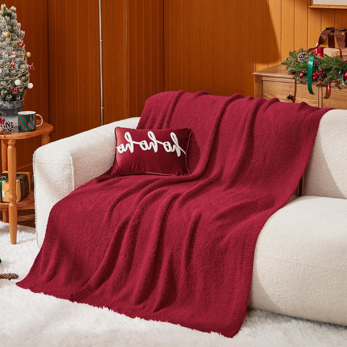 Bedsure 5-Piece Festive Fluffy Christmas red Comforter Set Julia M LifeStyles