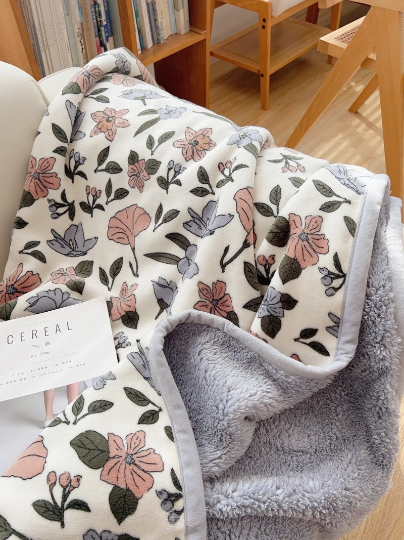 Scandinavian Winter Luxe Coral Fleece Throw Blanket Julia M LifeStyles