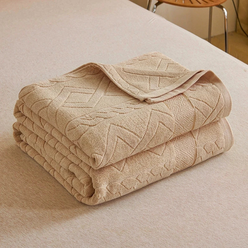 Cotton Old-Fashioned Towel Blanket for All-Season Comfort Julia M LifeStyles